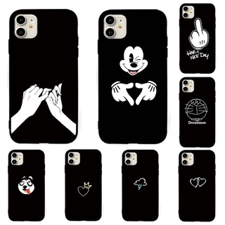 เคสโทรศัพท์มือถือ Vivo Y53 Y55 Y71 Y71i Y81 Y81i Y91 Y95 Y67 V5 V5S ปลอก TPU อ่อน บุคลิกสีดำบริสุทธิ์ Two