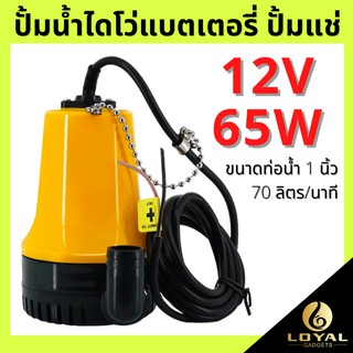 DC Submersible Pump แรงดันสูง 65W 12V ท่อ1" แกนทองแดง (ปั๊มน้ำ ปั้ม จุ่ม ปั้ม แช่ ปั๊ม ไดโว่ ปั๊มบาดาล)