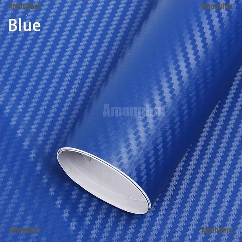 3D Carbon Fiber Vinyl Wrap Sheet - 13 Color Options, Self-Adhesive, For Cars, Bikes, Interior