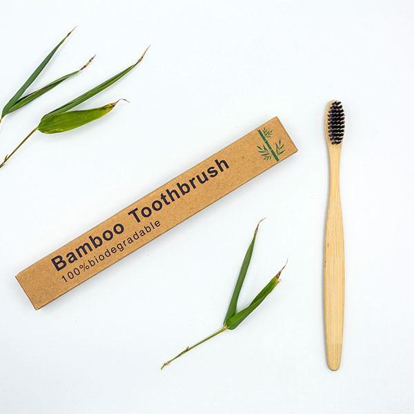 Bamboo Toothbrush แปรงสีฟันไม้รักษ์โลก ชุด4ด้าม บรรจุกล่องกระดาษ
