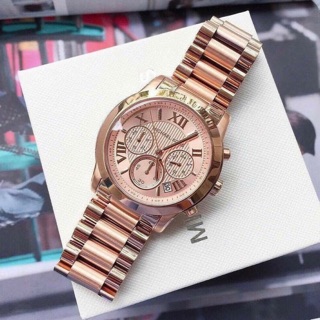 MK6275.  ขนาด 39 mm.  Cooper Chronograph Rose Dial Rose Gold-tone Ladies Watch Item