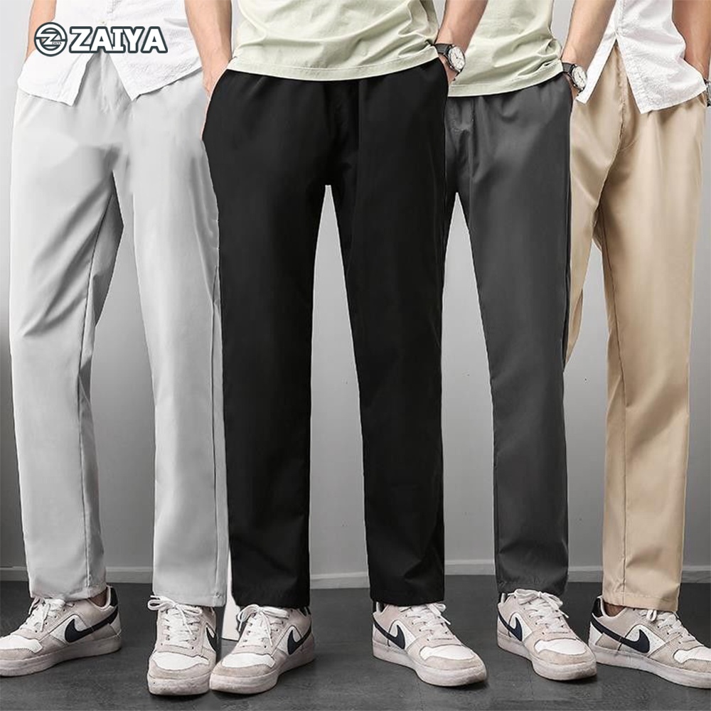 EDISON Men Casual Pants Straight Cut Long Pants Seluar Lelaki Loose Korean Slack Pants