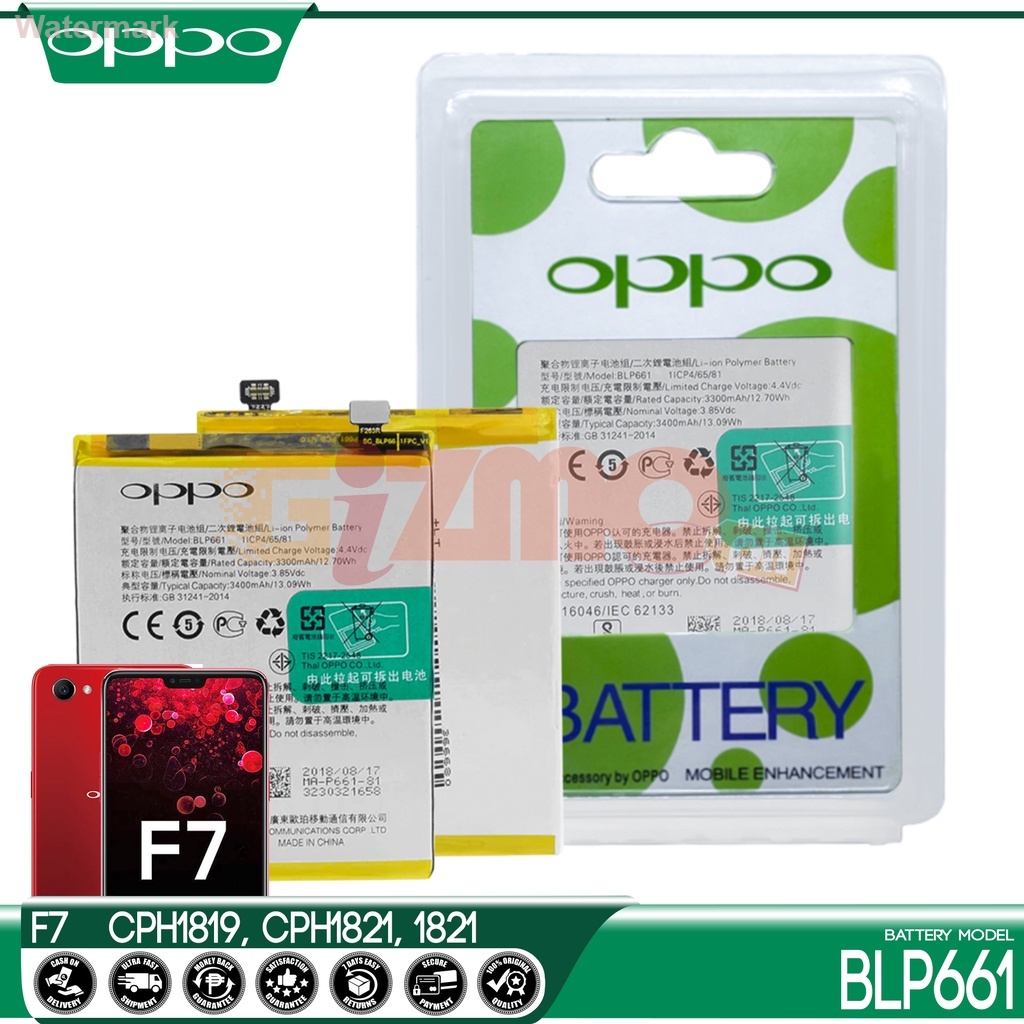 แบตเตอรี่ OPPO F7 รุ่น BLP661 แบตเตอรี่ Li-ion ในตัว สมาร์ทโฟน Android