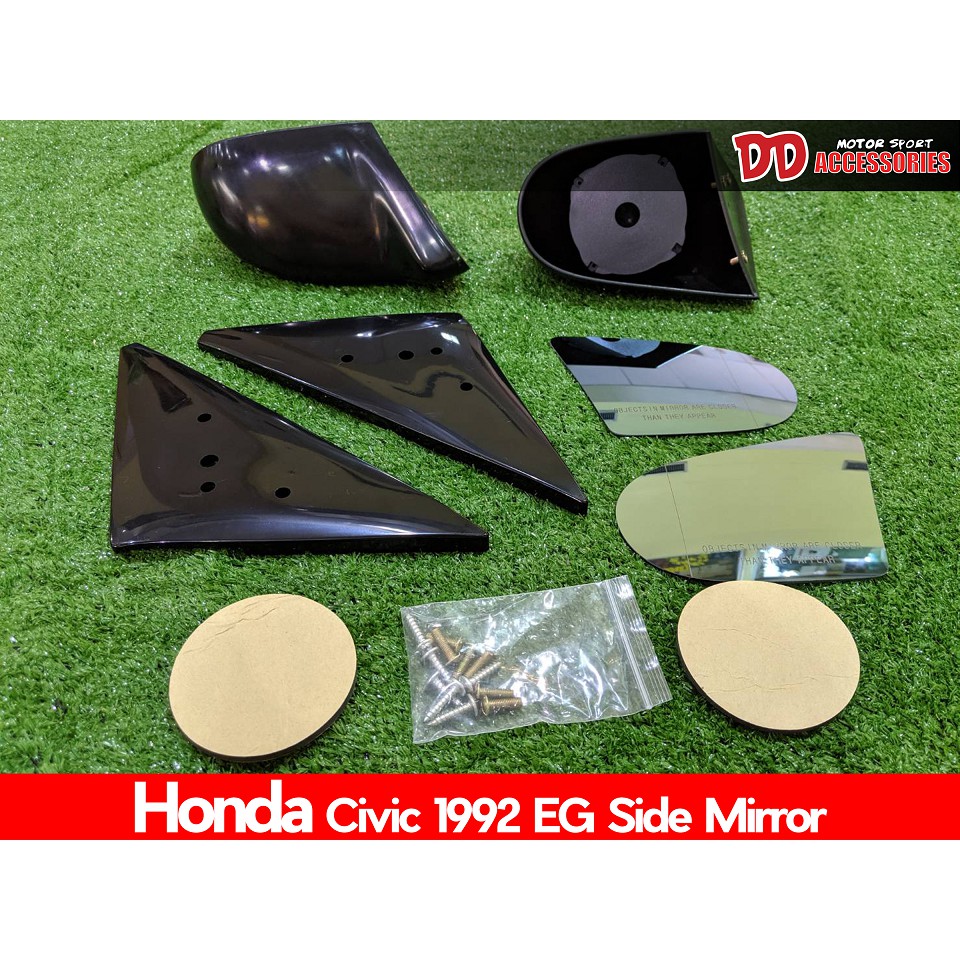 กระจกมองข้าง กระจกแต่ง civic EG 3 ประตู 4ประตู 1992 1993 1994 1995 ทรง Vision  สีดำ และ สีคาร์บอน