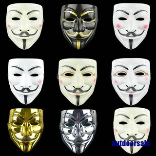 (ขายดี) หน้ากาก Vendetta Guy Fawkes Hacker สําหรับผู้ใหญ่ เหมาะกับฮาโลวีน