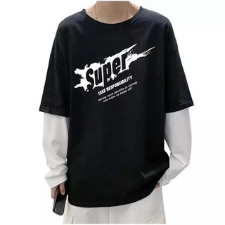 TS MEN เสื้อยืดแขนยาว เสื้อยืดคอกลม ใส่ได้ทั้งหญิงทั้งชาย มี2สี รุ่น0084