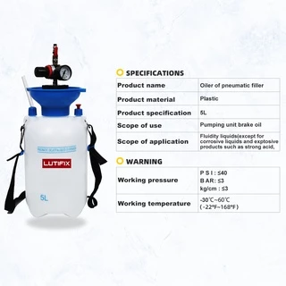 【ส่งไว】 MRCARTOOL LUTIFIX 5L/8L นิวเมติกเกียร์ปั๊มน้ำมันปั๊มน้ำมันความเร็วสูงหัวฉีดบรรจุเครื่องรถเกียร์อัตโนมัติเกียร์ ATF เปลี่ยนถ่ายปั๊มดูดน้ำมัน