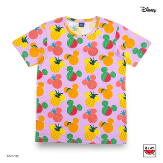 เสื้อแตงโม (SUIKA) - เสื้อยืด Disney  FRUITASTIC MICKEY MOUSE (MK.O-003) Lively Grape ม่วง