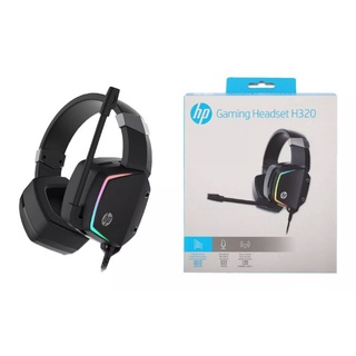 HP H320 Headset Gaming หูฟังระบบสตอริโอ เอฟเฟค LED ลำโพงขนาด 50 มม. รองรับเสียงแบบสมจริง ✔รับประกัน 2 ปี