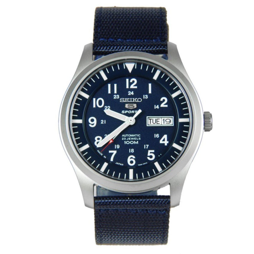 Seiko นาฬิกาข้อมือชาย SNZG11J1 Sports Analog Automatic Blue Watch