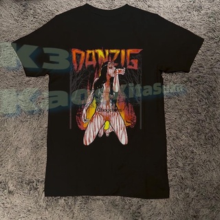 เสื้อยืดโอเวอร์ไซส์ใหม่ เสื้อยืดผ้าฝ้าย 100% พิมพ์ลาย Danzig Metal Band Danzig Art Concert Tour Danzig Hknfcd59Dniddh71