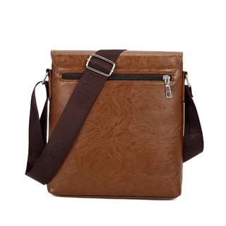 JEEP กระเป๋าสะพายไหล่ กระเป๋าเมสเซนเจอร์หนัง สำหรับผู้ชาย Messenger Bag PU Leather