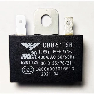 คาปาซิเตอร์ พัดลม1.5uf/400v รุ่นขาเสียบ (แพ็ค10ชิ้น) ใช้กับพัดลม14-16นิ้วแคปพัดลม CAP Hatari capacitor พัดลมฮาตาริ capa