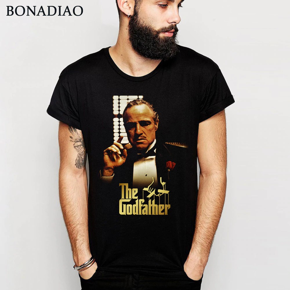 เสื้อยืดลายกราฟฟิก The Godfather Vito corleoneS-5XL