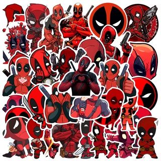 สติกเกอร์ ลายการ์ตูน Deadpool กันน้ํา สําหรับติดตกแต่งหมวกกันน็อค 10 35 ชิ้น