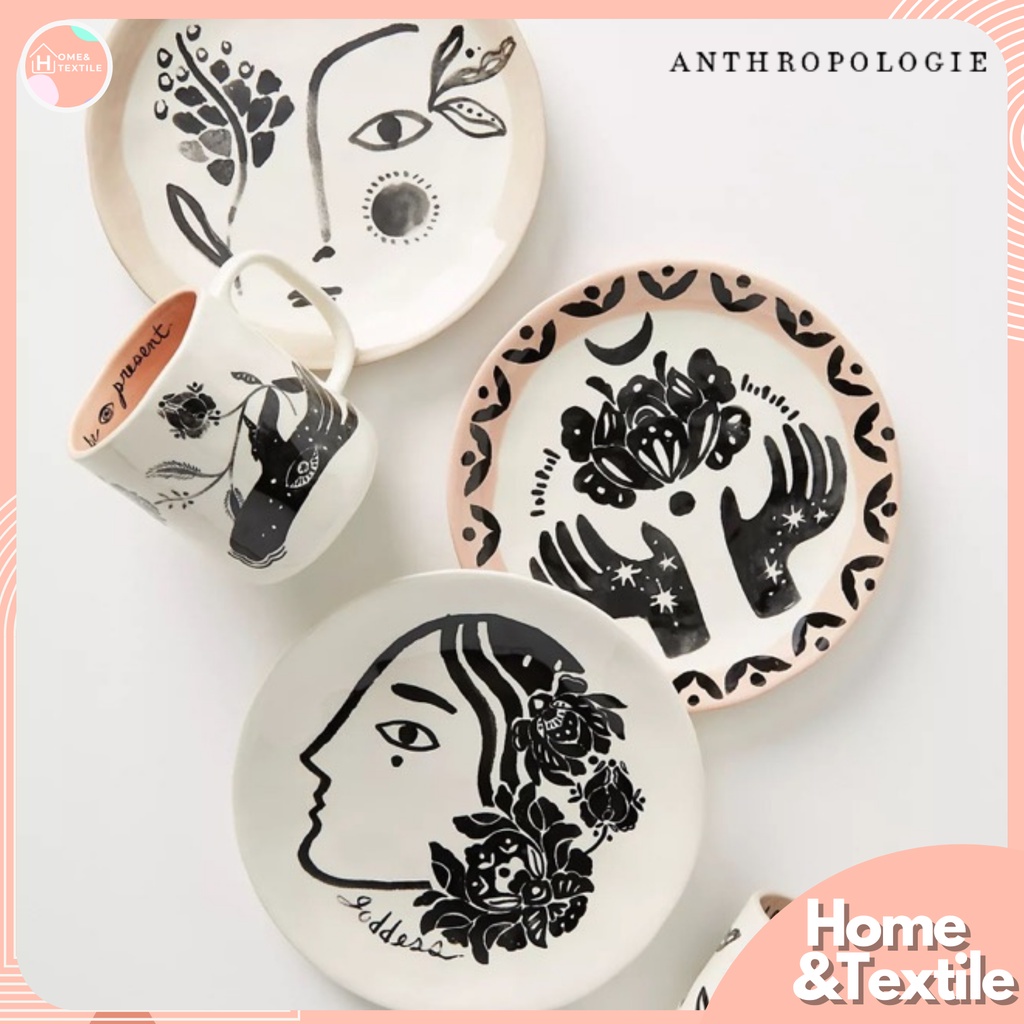 【พร้อมส่ง】จานเซรามิค Anthropologie | Hestia Dessert Plate