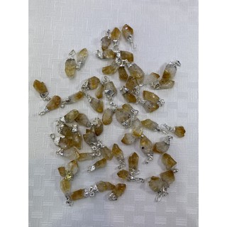 จี้ซิทริน (citrine) จากประเทศบราซิล ตัวเรือนสีเงิน