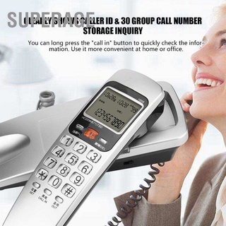 [คลังสินค้าใส]Superage FSK/DTMF Caller ID Telephone Corded Phone Desk Put Landline Fashion Extension for Home