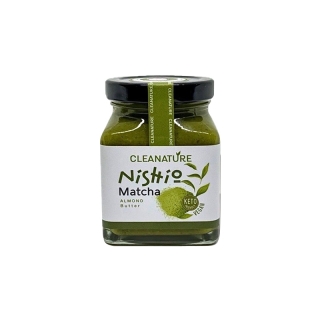 เนยถั่วอัลมอนด์(รสชาเขียว) Nishio Matcha (ไม่ใส่น้ำตาล/น้ำมัน) *KETO/เนยถั่วคลีน100%*