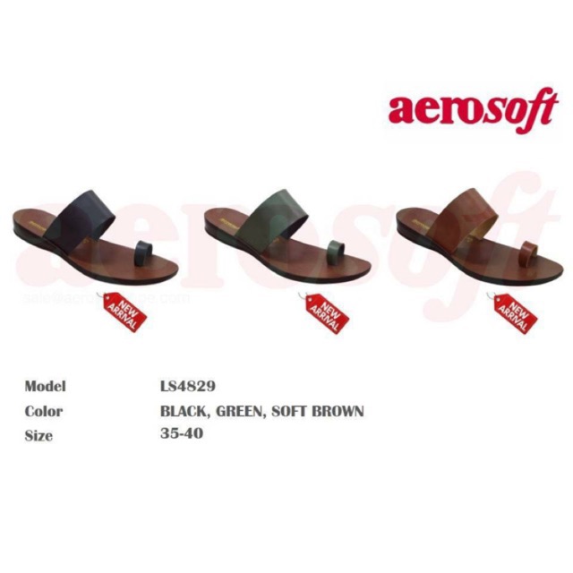 aerosoft LS4829 รองเท้าแตะหนังสวม