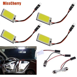 (Misscherry) หลอดไฟ 18-Led Ba9S T10 Festoon 12V สีขาว สําหรับภายในรถยนต์ 1 ชิ้น