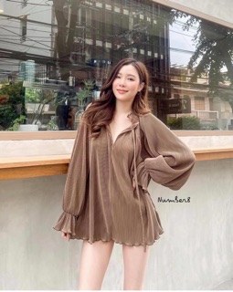 ⭐ลด20% ใส่โค้ดVADEE11⭐ Dolly’s Pleated Blouse✨