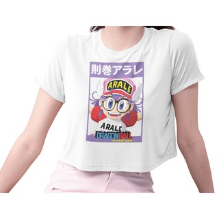 เสื้อยืดครอปทอป ลาย อาราเล่ Arale T-shirt ดราก้อนบอล Dragon Ball สวยใส่สบายแบรนด์ Khepri 100% cotton comb