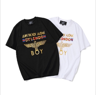 BoyLondon ธงชาติอังกฤษ แท้จริง ยาวนำเข้าเสื้อยืดแขนสั้นม้าล่อเสื้อยืดผู้หญิงเสื้อยืดผ้าฝ้ายสตรีสตรี