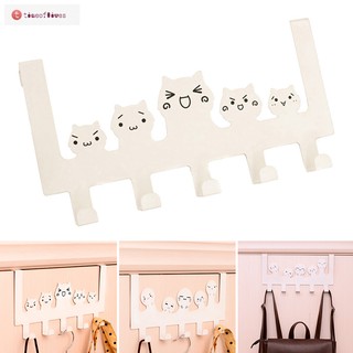 TF▶ Stainless Steel Cute Cat Door Hook Clothes Hat Coat Organizer Hanger Storage Rack