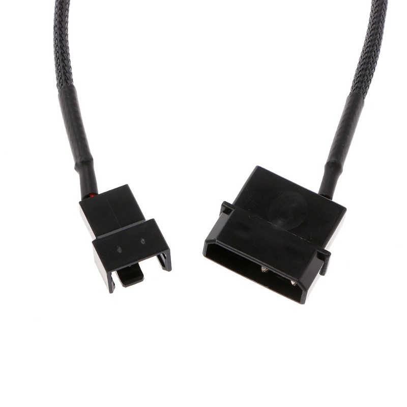 Ior 4-Pin Molex Male to 3-Pin/4-Pin PWM สําหรับเคสพัดลม อะแดปเตอร์เชื่อมต่อสายเคเบิ้ล 1 to 1 #7