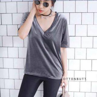 V-neck Velvet Top 《ขายดี》 ☆☆☆