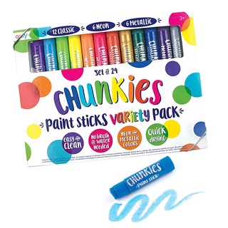 สีด้ามใหญ่เพื่อการหยิบจับสำหรับเด็ก 24 สี CHUNKIES Paint Sticks (ชั๊งกี้ เพ้นท์สติ๊ก) จากแบรนด์ OOLY นำเข้าจากอเมริกา