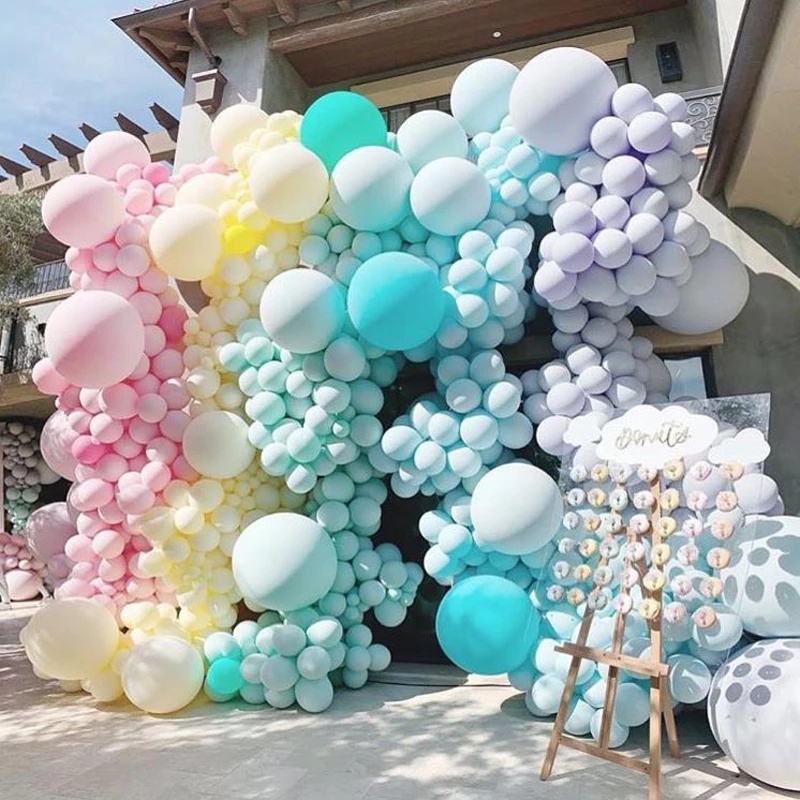 ลูกโป่งยาง สีมาการอง ขนาด 5 นิ้ว สําหรับตกแต่งปาร์ตี้วันเกิด งานแต่งงาน 20 ชิ้น