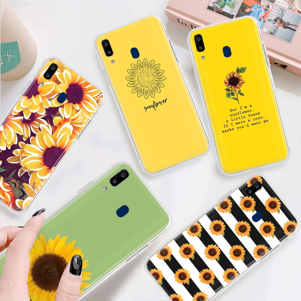 โปร่งใสสําหรับ Realme C25Y C21 8I C25S XT 8 X2 C21Y Pro ฝาครอบ TB123 ดอกทานตะวัน