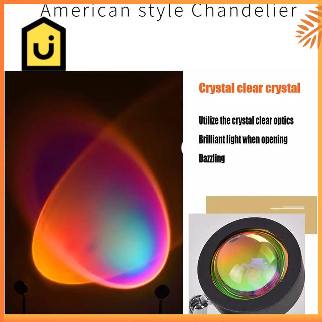 JYJ HL | 【Ship in 12hours】 Sunset Rainbow Lamp 180 Degree Rotation ...