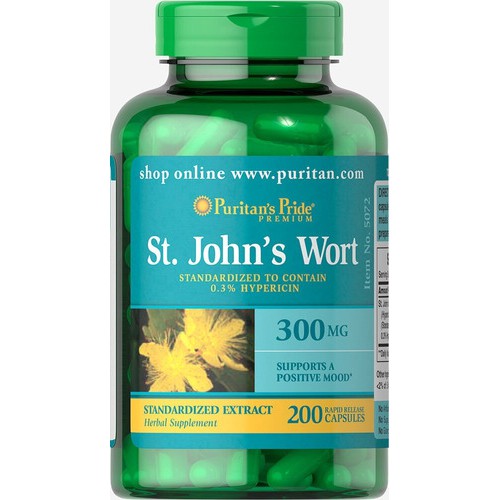 Puritan's Pride St. John's Wort 100-200 Caps เซ็นจอห์นวอร์ด