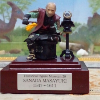 ฟิกเกอร์ หุ่นจำลองนักรบประวีติศาสตร์ SANADA MASAYUKI  งานเรซิ่นเพ้นท์สีด้วยมือ F-TOYS JAPAN 2003 มือสองไม่มีกล่อง