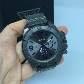 New guess men watch สายหนังแท้