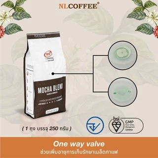เมล็ดกาแฟคั่ว Mocha Blend by NLCOFFEE กาแฟอาราบิก้าผสมโรบัสต้า (250กรัม/1 ถุง)