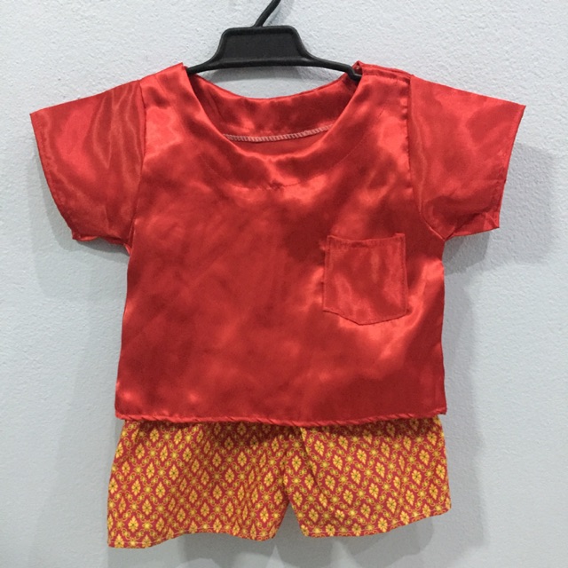 ชุดไทยเด็กชายสีแดง 1-2 ขวบ