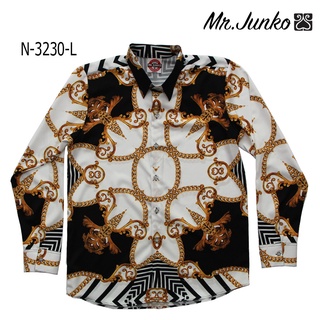 ⚡ ส่งฟรี⚡เชิ้ตแขนยาว งานต่อลาย Mr-Junko N-3230-L ราคาคุ้มค่าที่สุด