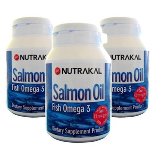 NUTRAKAL Salmon Oil เข้มข้นด้วยโอเมก้า 3 (90 แคปซูล) x 3 ขวด