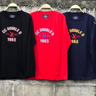 เสื้อยึดแขนยาวคอกลมงานปัก​CC.oo.​1965.Long​01💕👕❤️ ผ้าใส่สบายใส่ได้ทั้งหญิงและชาย