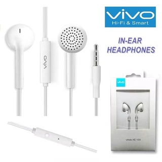 หูฟัง VIVO XE100 ออจินอล หูฟัง Earbud แท้ เบิกศูนย์ยกกล่อง เสียงดี ของเเท้ รับประกัน 100 % ส่งจากไทยครับ