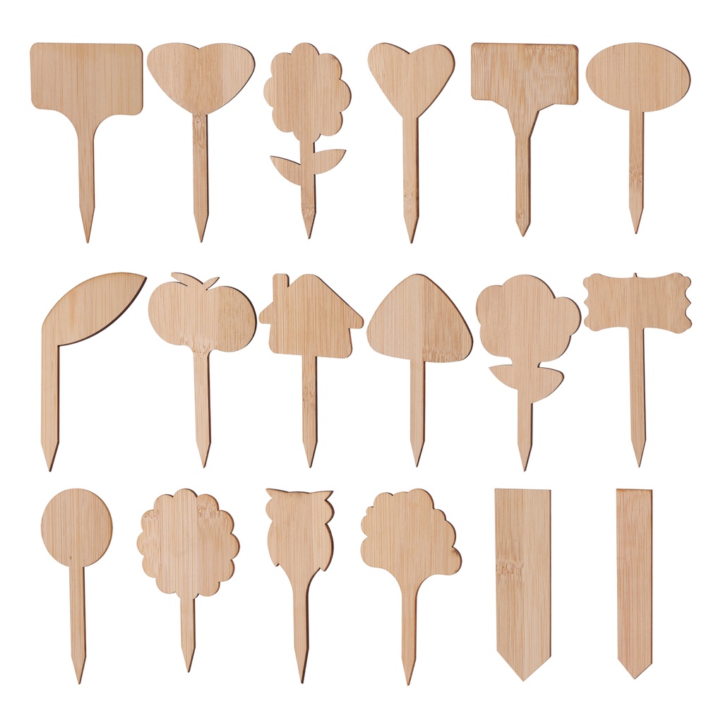 10 ชิ้น ป้ายไม้ไผ่สําหรับต้นไม้/กระถาง/สวน/ดอกไม้/ผัก/ต้นกล้า