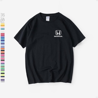 [COD]เสื้อยืดแขนสั้น คอกลม ทรงหลวม พิมพ์ลายโลโก้รถยนต์ Honda 4S ขนาดใหญ่ สําหรับผู้ชาย และผู้หญิงS-5XL