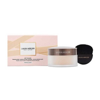 LAURA MERCIER SET TO GLOW TRANSLUCENT LOOSE SETTING POWDER GLOW &amp; BRUSH SET ขนาด 29G