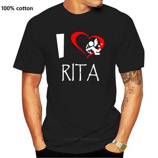 [COD]เสื้อยืดคอกลม ผ้าฝ้าย 100% พิมพ์ลาย Rita I Love My Name พวงกุญแจ สไตล์วาเลนไทน์S-5XL