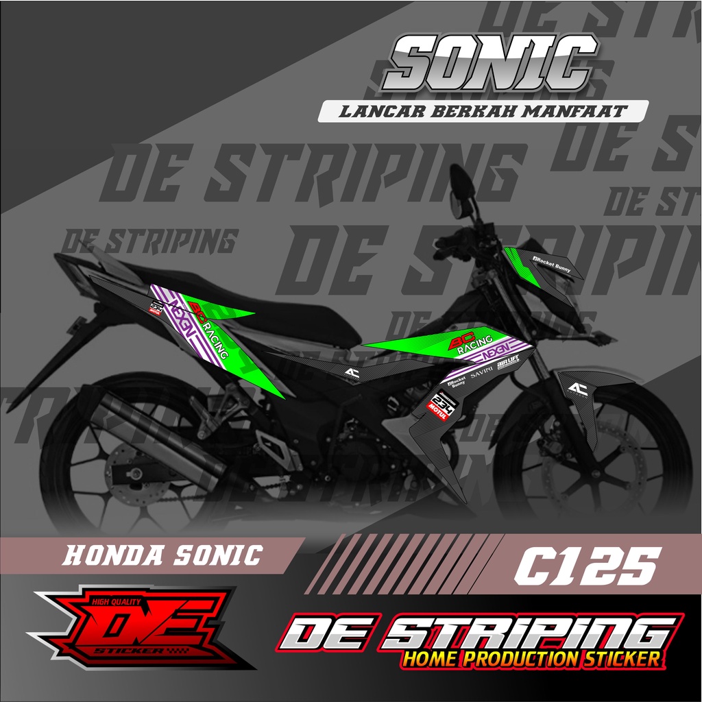 ถัดไป! Honda Sonic (C125) สติ๊กเกอร์แถบมอเตอร์ไซค์, สติ๊กเกอร์ Variation แข่งกึ่งเต็มสุดเท่ 2022