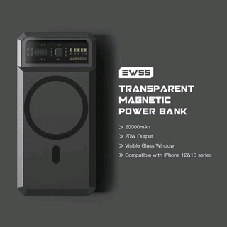 ⚡️Orsen EW55 eloop Magnetic Wireless Power Bank 20,000 mAh 20W แบตสำรองชาร์จไร้สาย EW54（10000mAh）